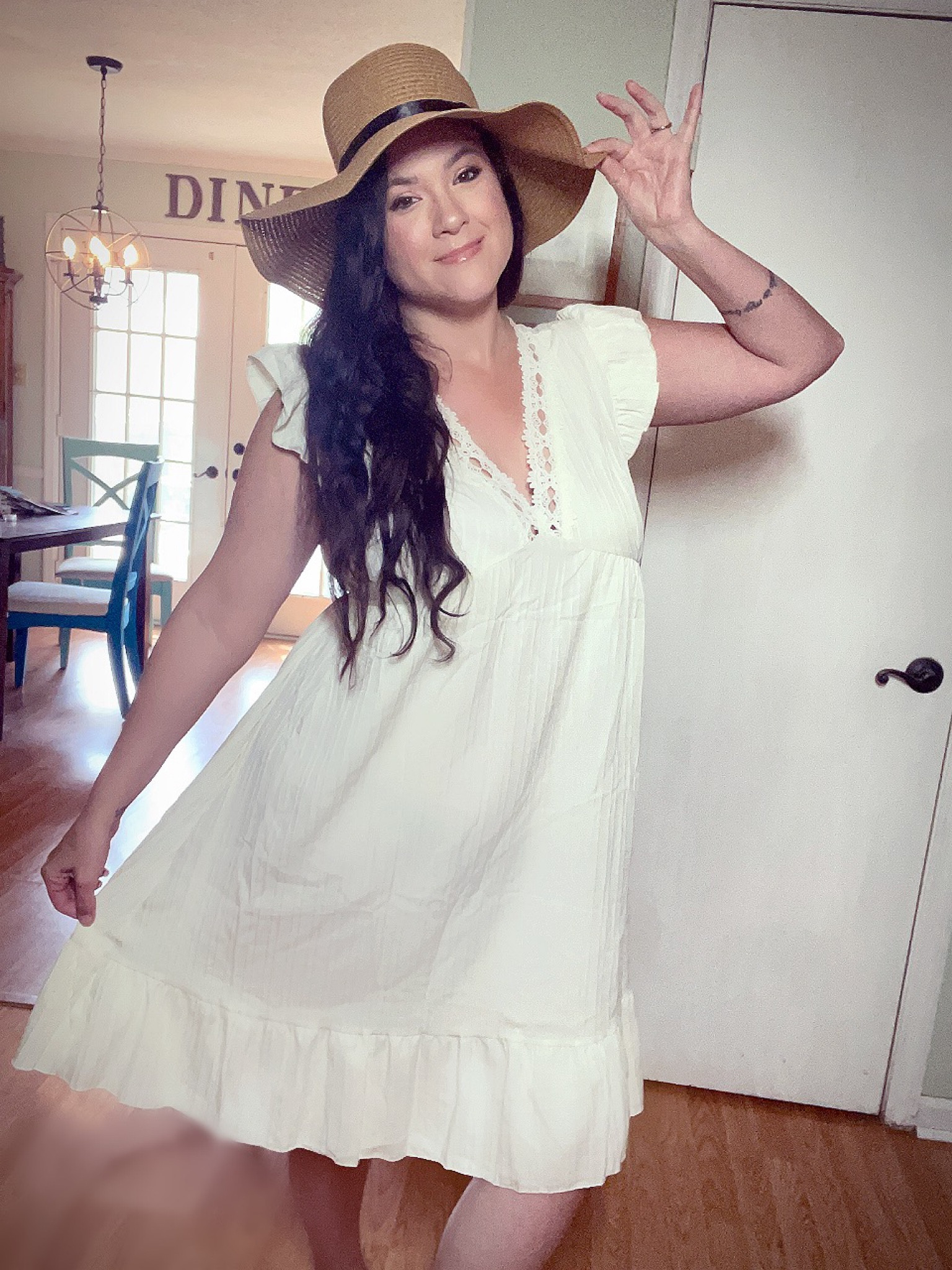 Temu white lace dress and floppy straw hat! So cute! 😍

#LTKunder50 #LTKstyletip #LTKcurves
