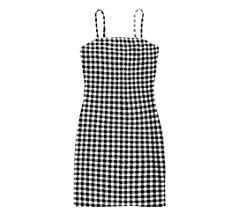 MakeMeChic Women's Plaid Print Cami Bodycon Dress | Amazon (US)