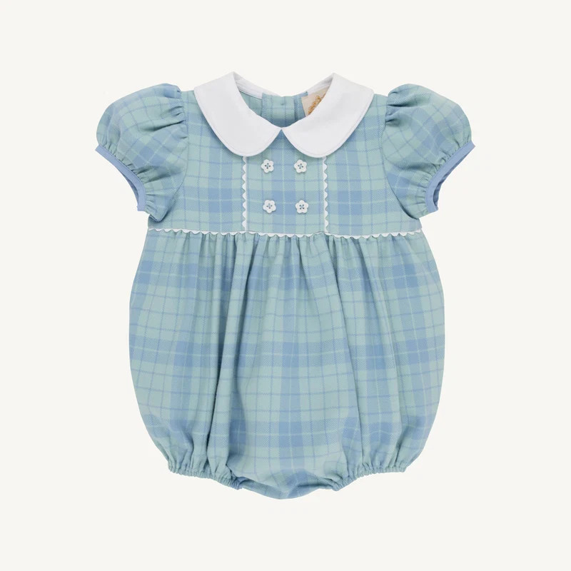 Cindy Lou Bubble - Audubon Park Plaid & Worth Avenue White | The Beaufort Bonnet Company