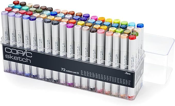 Copic Sketch, Ultra-blendable Alcohol Markers, 72pc Set D | Amazon (US)