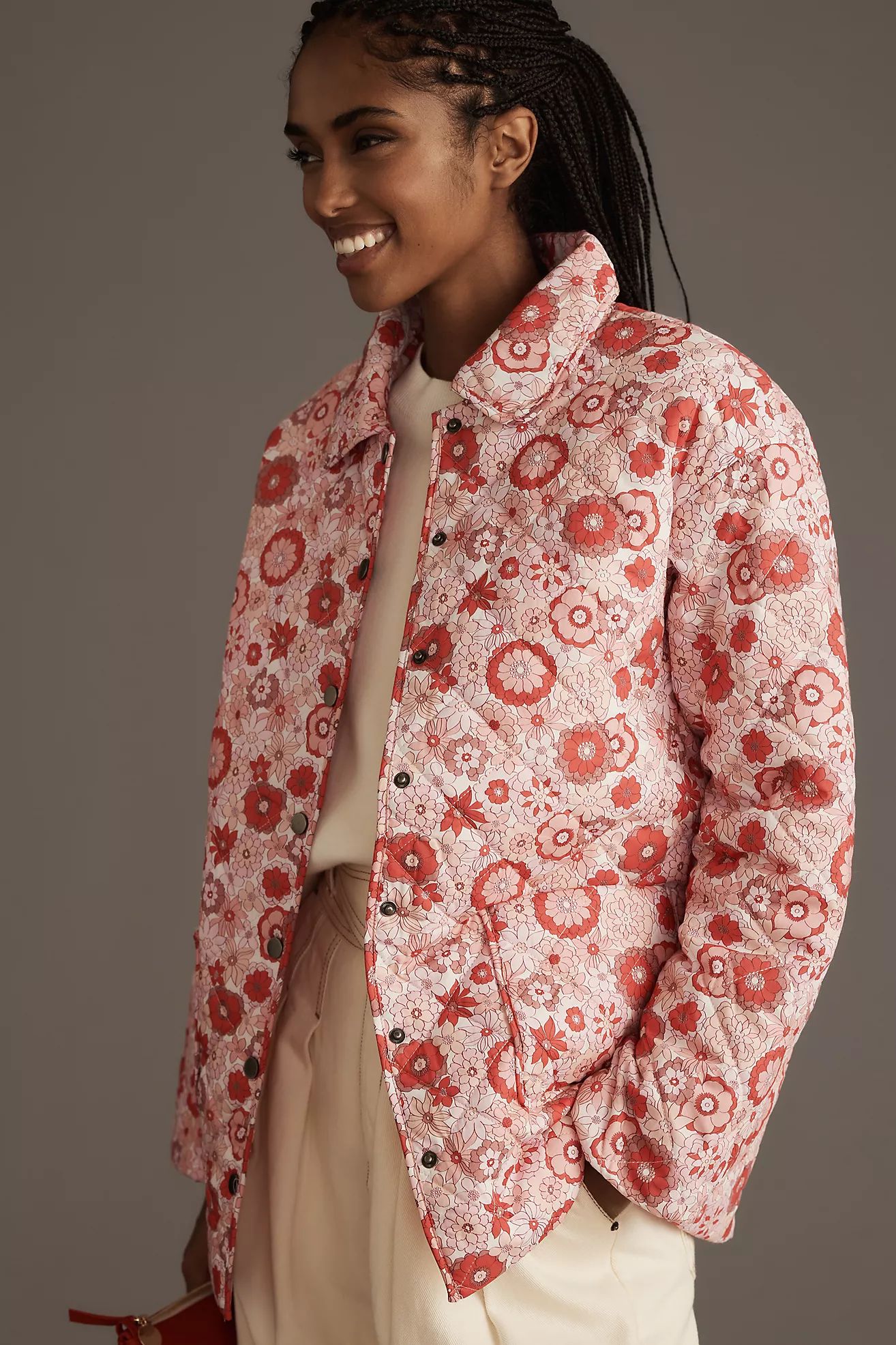 Glamorous Floral Quilted Jacket | Anthropologie (US)