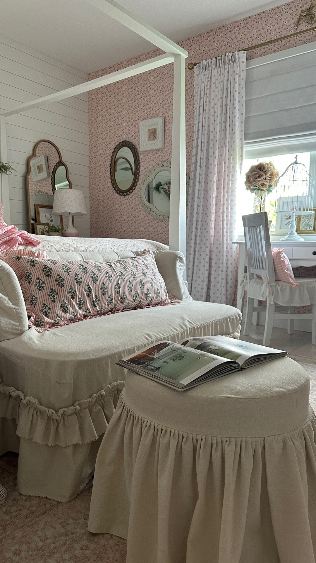 Feminine bedroom. Ruffles, pinks and cozy bedding. 



#LTKHome #LTKSaleAlert