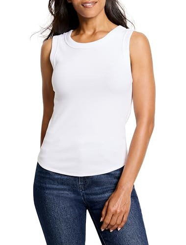 NIC+ZOE Women's Seamed UP Rib Tank, Paper White | Amazon (US)