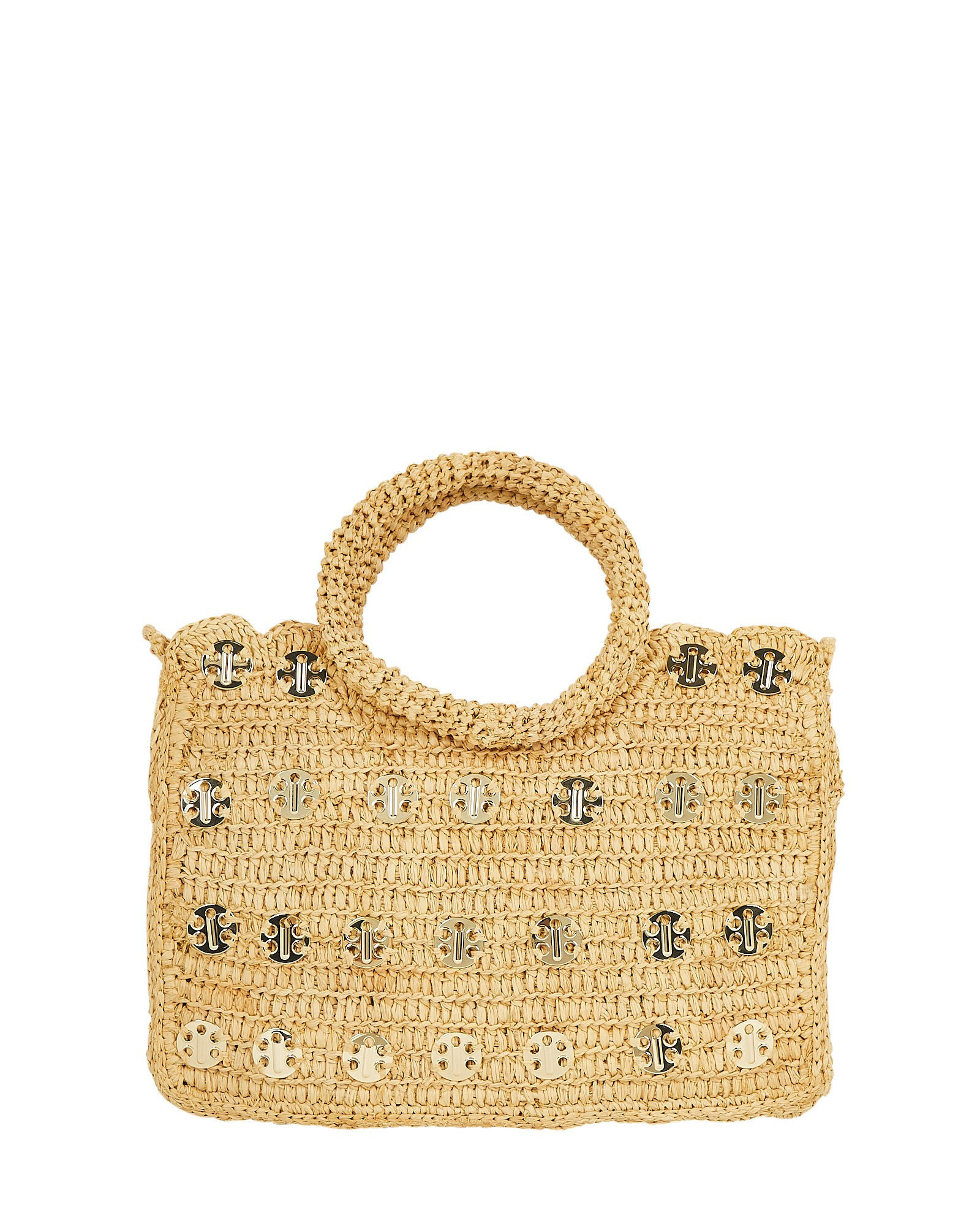 Rabane Small Embellished Raffia Tote Bag | INTERMIX