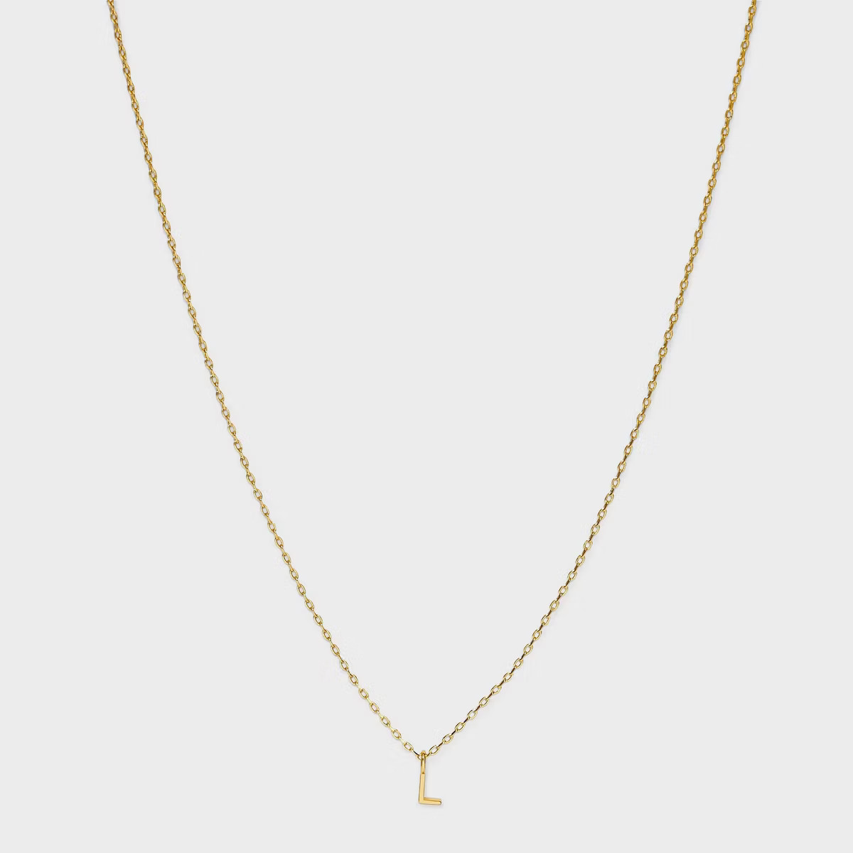 14K Gold Plated Small Polished Initial Pendant Necklace - A New Day™ Gold | Target