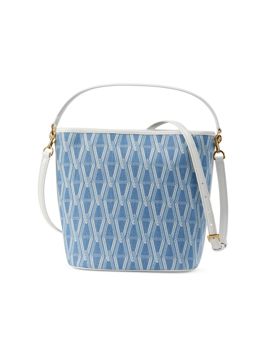 Printed Denim Bucket Bag | Saks Fifth Avenue