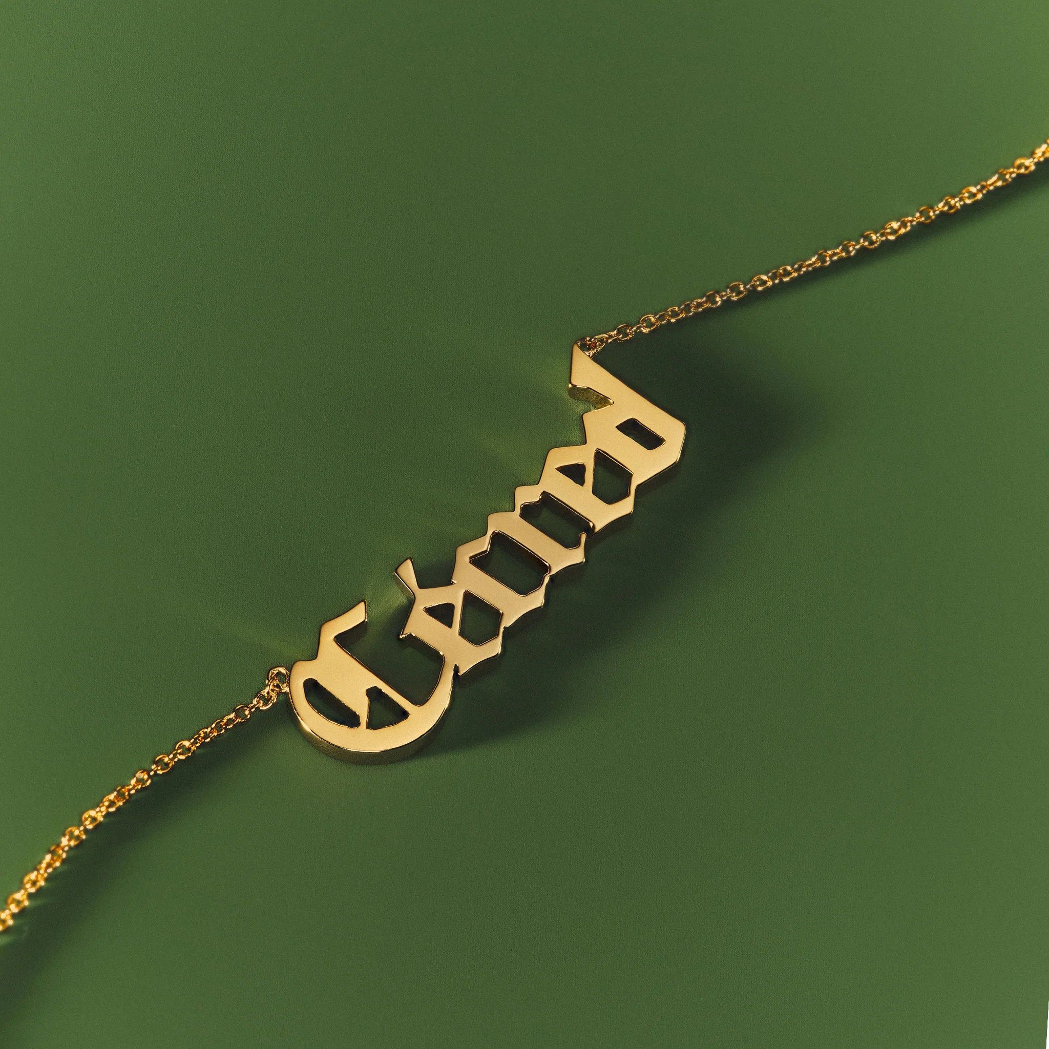 14K Gold Nameplate Necklace | Cécred | Cecred