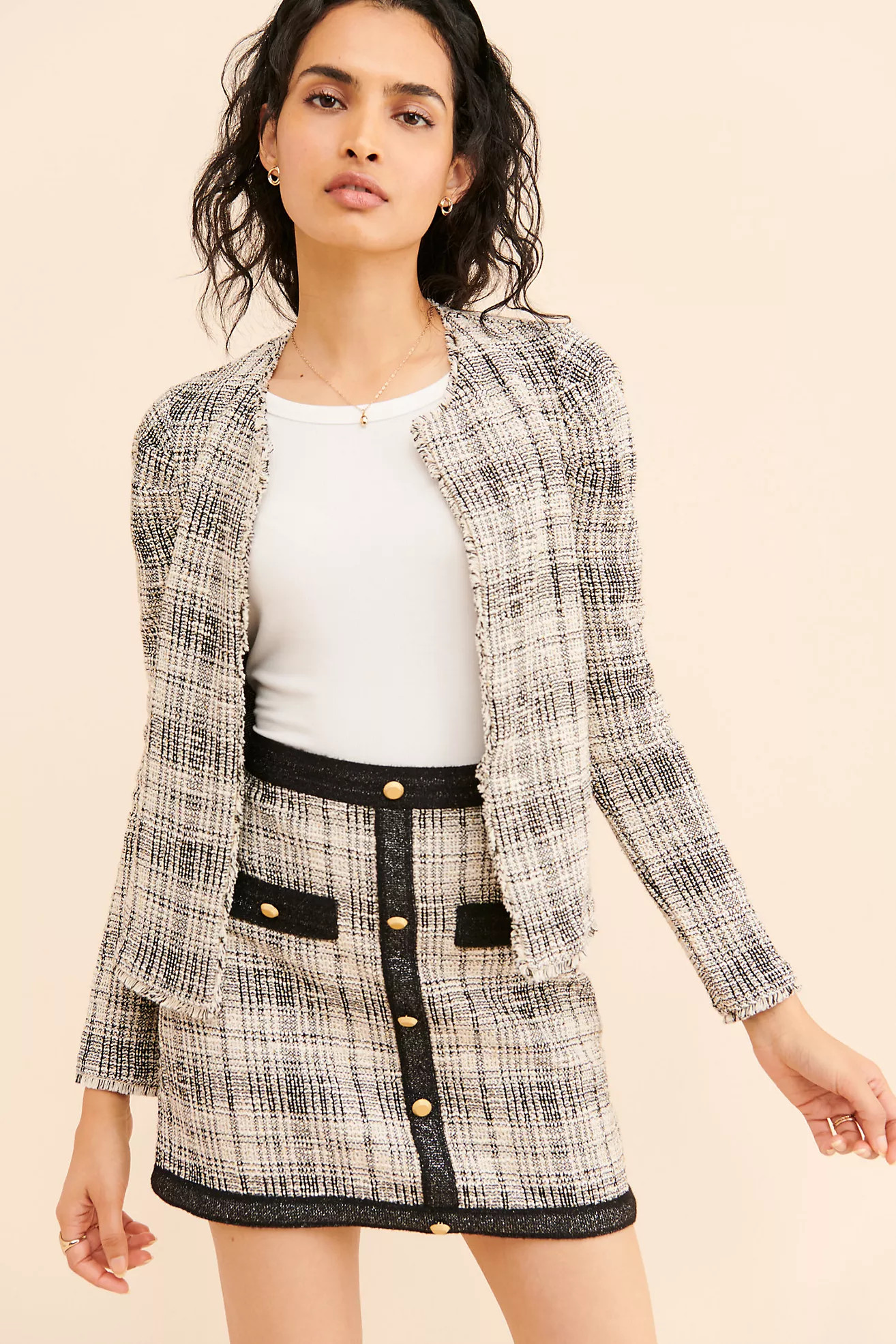 Saylor Bellamy Tweed Mini Skirt | Anthropologie (US)