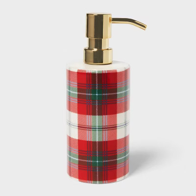 Ceramic Plaid Soap Dispenser - Threshold™ | Target