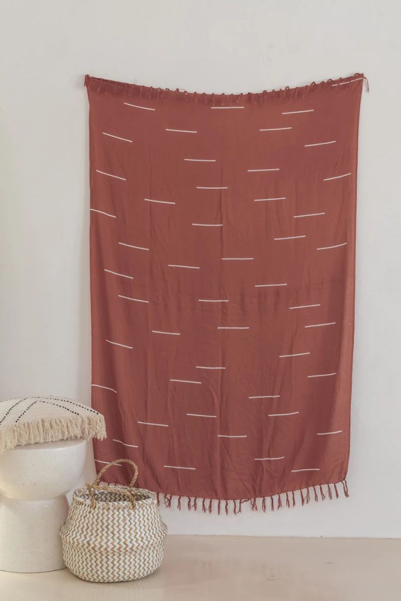 Lines Tapestry in Stucco  Women's Bohemian Textile | Etsy | Etsy (US)