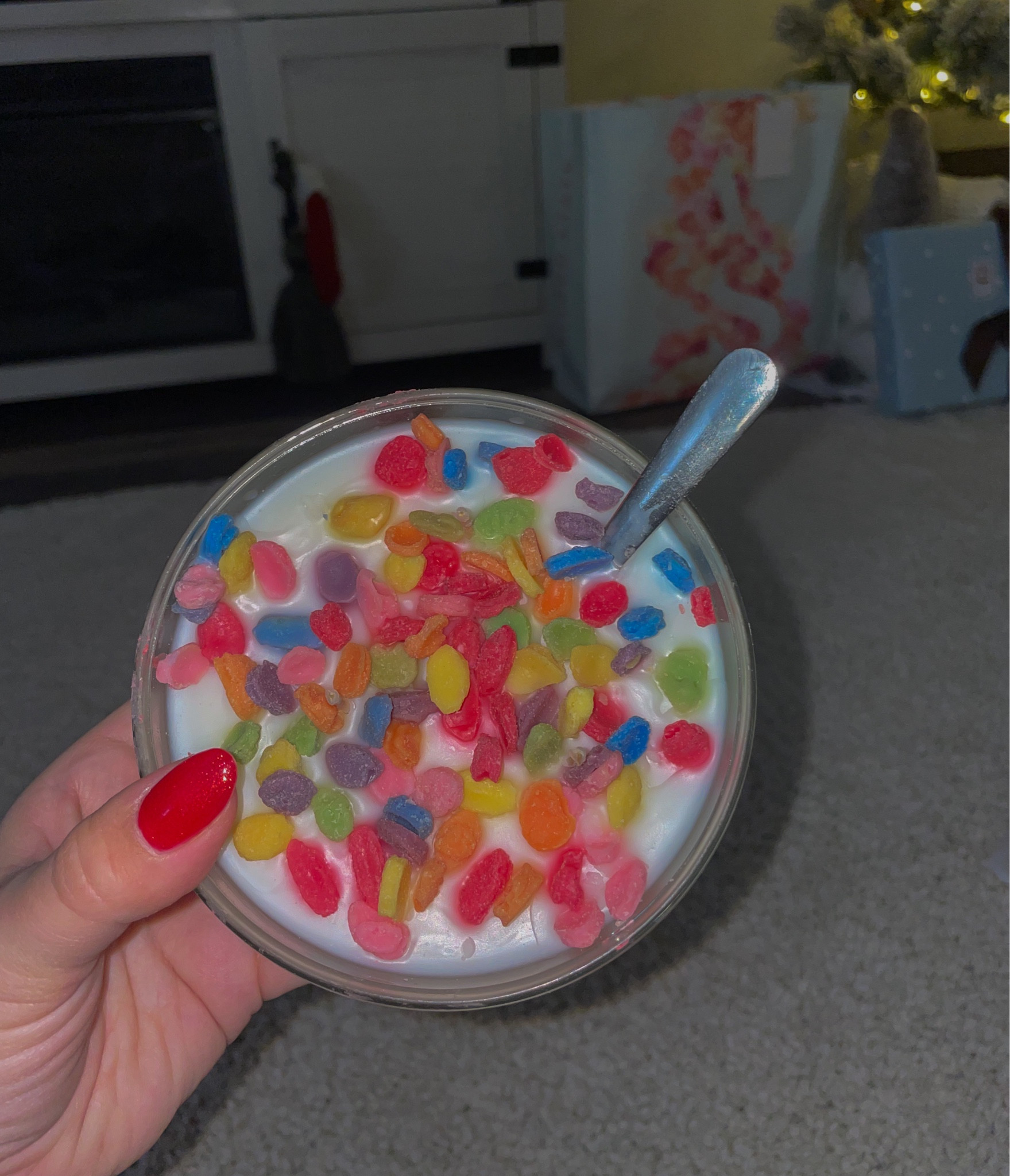 This candle is so cute and seriously smells exactly like Fruity Pebbles! It makes me want a big bowl of cereal 🥣 

#LTKHoliday #LTKSeasonal #LTKGiftGuide