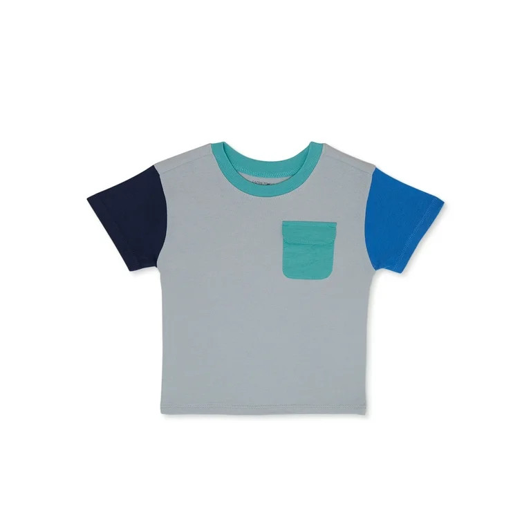 Garanimals Toddler Boy Short Sleeve Colorblock Pocket T-Shirt, Sizes 12M-5T | Walmart (US)