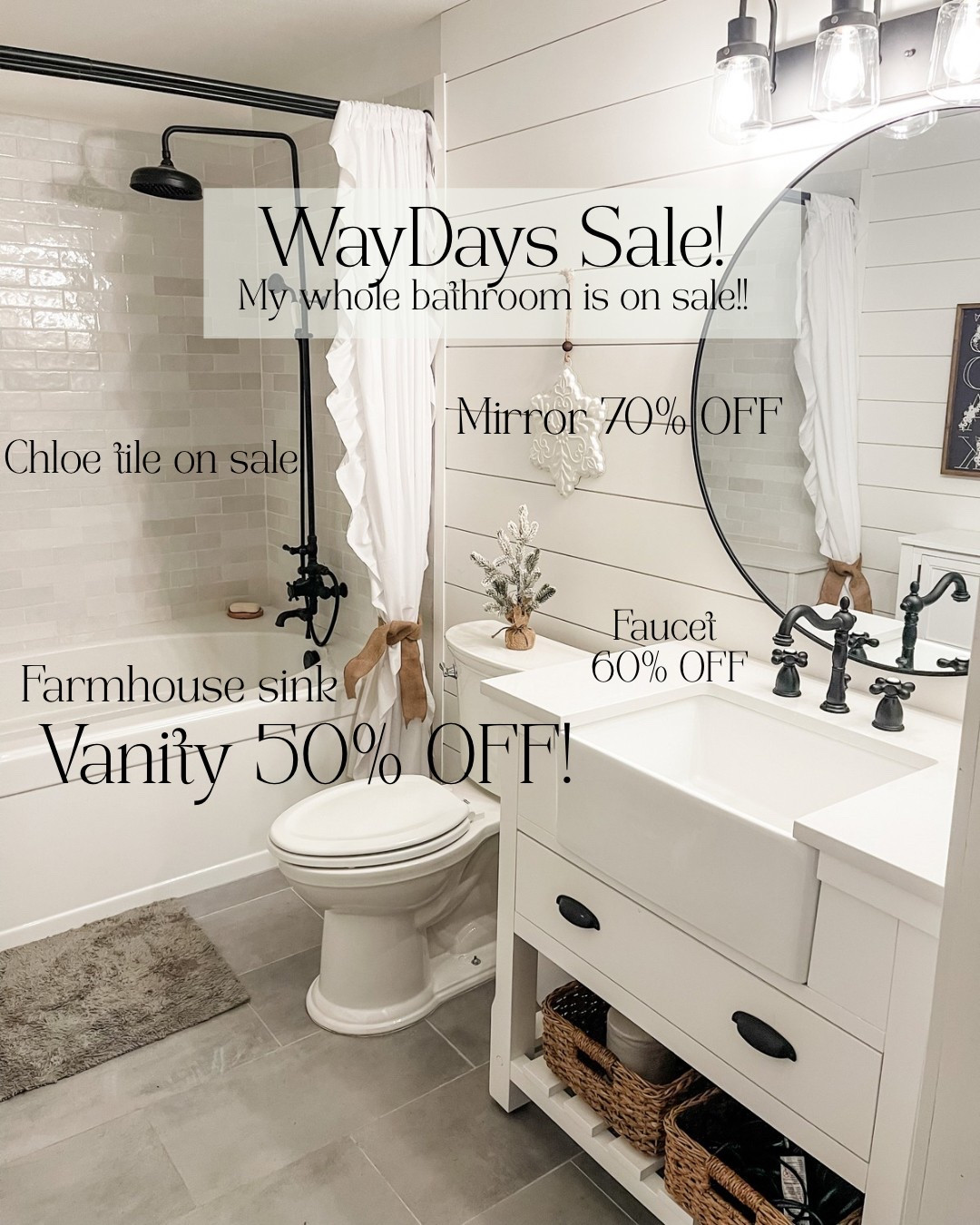 My whole bathroom is on sale for Way Days!!! 

#LTKStyleTip #LTKSaleAlert #LTKHome
