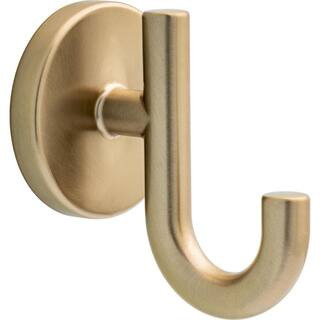 Delta Lyndall Wall Mounted J-Hook Double Towel Hook Bath Hardware Accessory in Champagne Bronze L... | The Home Depot