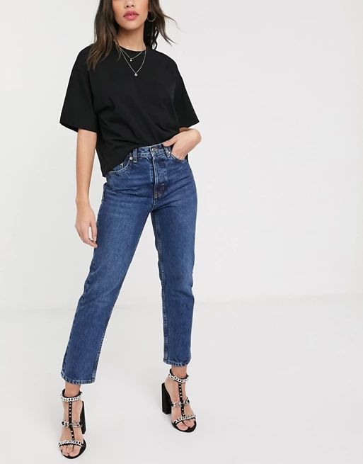Topshop Editor straight leg jeans in bright mid wash | ASOS (Global)