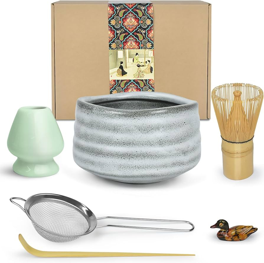 Artcome Matcha Ceremony Kit for Japanese Tea Ceremony, Traditional Matcha Bowl, Whisk, Tea Scoop,... | Amazon (UK)