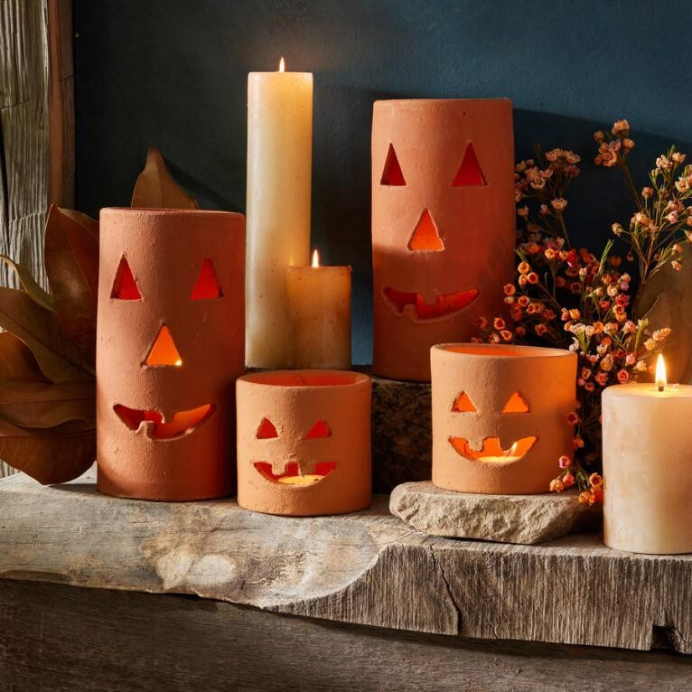 halloween jack luminary, set of 2 | Sundance Catalog