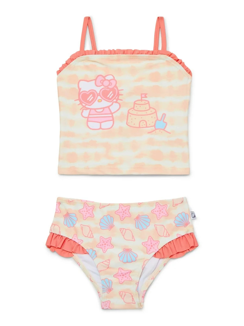 Character Toddler Girl Tankini Swimsuit Set, 2-Piece, Sizes 12M-5T | Walmart (US)