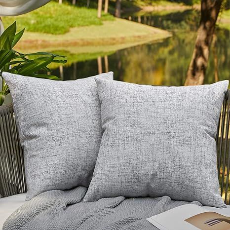 WAYIMPRESS Outdoor Pillows for Patio Furniture Waterproof Pillow Covers Square Garden Cushion Far... | Amazon (US)