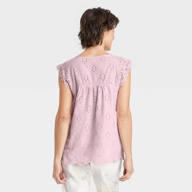 Women's Eyelet Tank Top - Knox Rose™ | Target