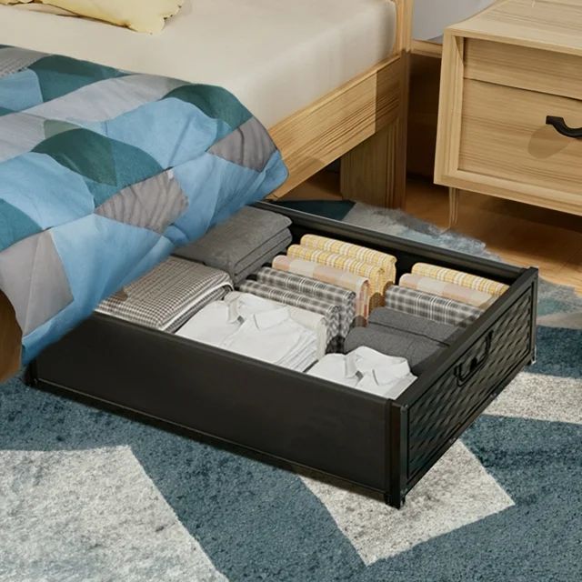 Under Bed Storage Containers with Wheels and Clear Cover,Rolling Under Bed Drawer Storage Contain... | Walmart (US)