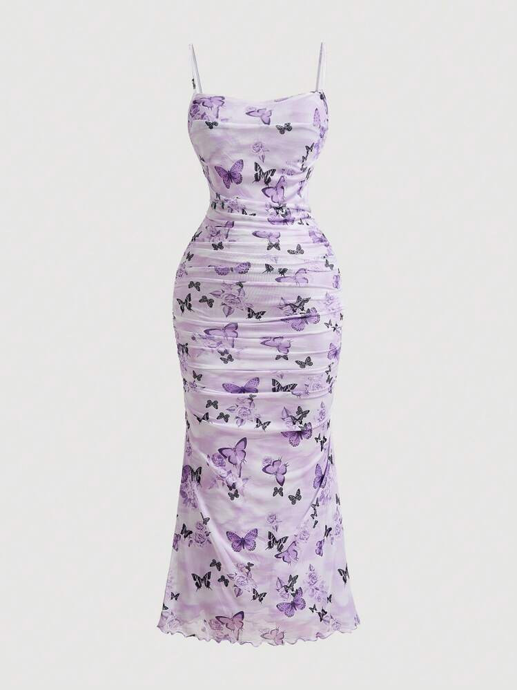 SHEIN MOD Plus Size Purple Butterfly Print Romantic Cute Women's Maxi Dress Brunch Women Outfit Fall Wedding Guest Dress Homecoming Dresses Date Night Dress Prom Dress Wedding Women Dresses,Birthday Dresses For Women,Summer Outfits For Women Women Dresses Birthday Women Birthday Outfit Women Casual Dress Women S Clothes Women Summer Clothing | SHEIN