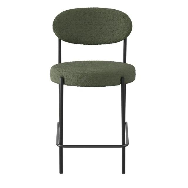 Better Homes & Gardens Boucle Counter Stool, Olive | Walmart (US)