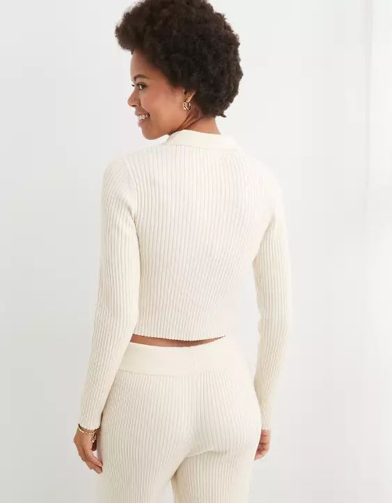 Aerie Gotta Jet! Polo Sweater | American Eagle Outfitters (US & CA)