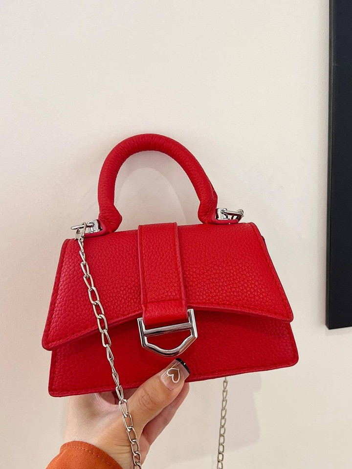 1pc PU Material Flip Cover Metal Buckle Fashionable And Luxurious Handbag, Suitable For Women's D... | SHEIN