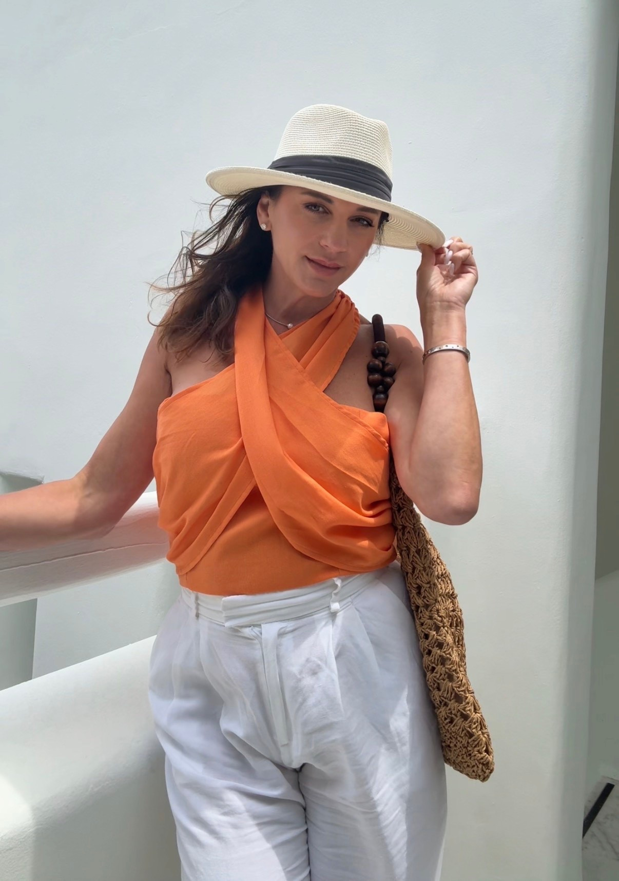 Euro summer vacation outfit idea.

White linen pants and a pop of color (bright orange) linen top

@Chicwish

#LTKfitnessgoals #LTKdayinmylife #LTKTravel