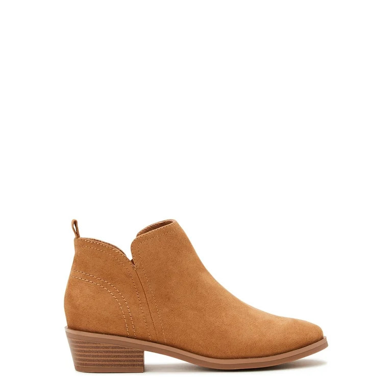 Time and Tru Women's Faux Suede Ankle Boots, Wide Width Available - Walmart.com | Walmart (US)