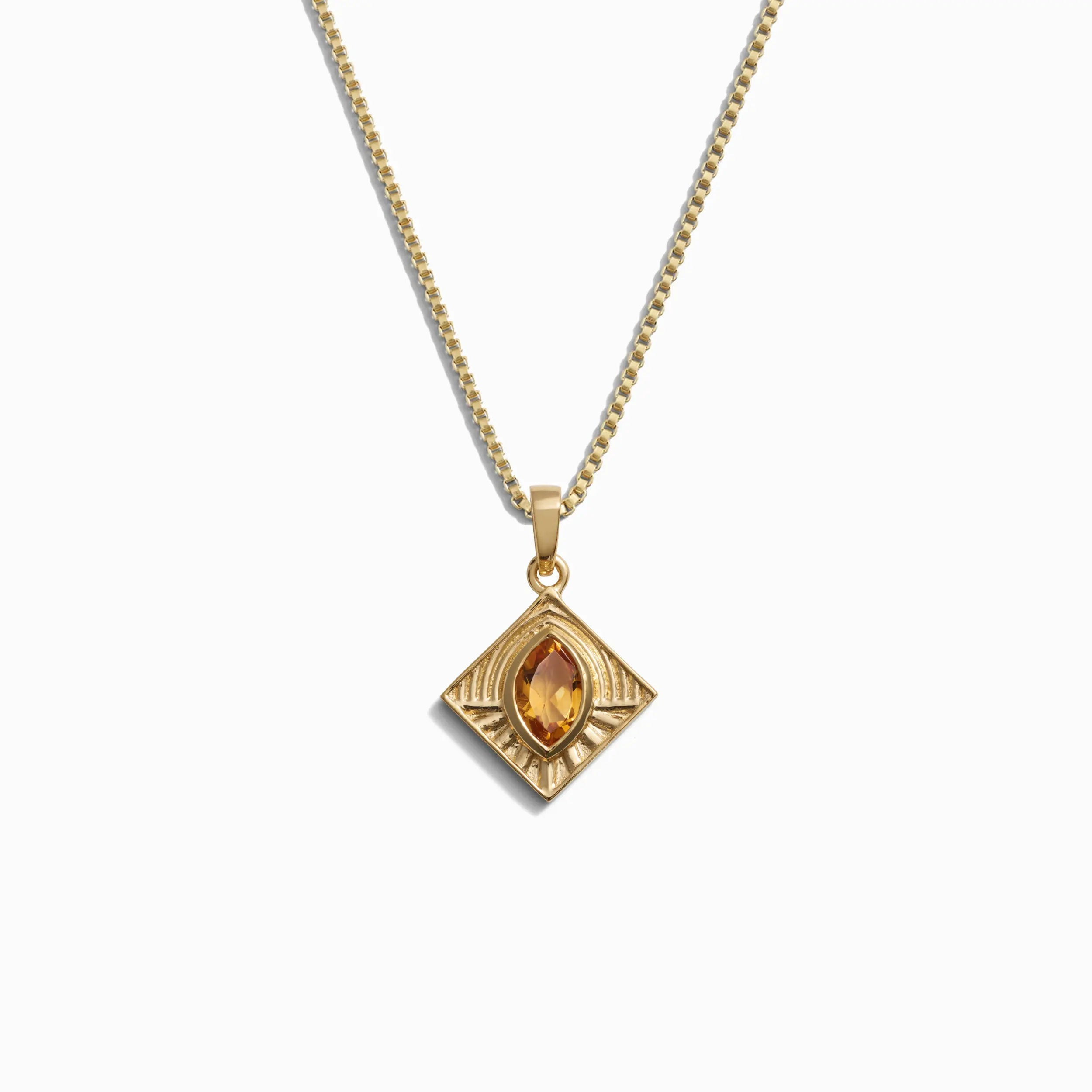 Aura Necklace - 14K Yellow Gold Vermeil / Yellow Citrine / 20""-22 | Awe Inspired