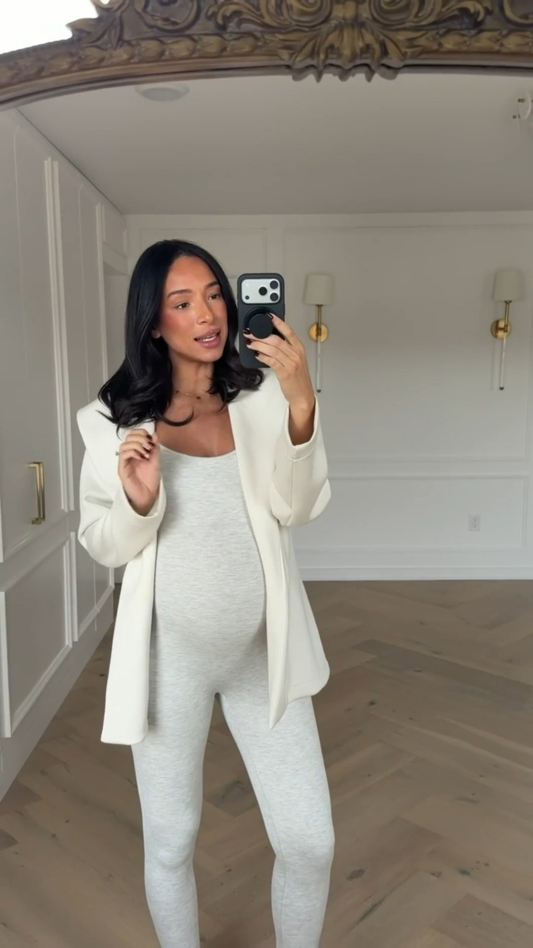 Work from home outfit 🤍 This jumpsuit is so comfortable, really soft and I love it paired with this cardigan! Wearing size S bumpsuit, size M cardigan and mules fit TTS 


Comfy outfit 
Casual outfit 
Winter outfit 
Loungewear 
Jumpsuit 

#LTKBump #LTKFindsUnder100 #LTKSeasonal