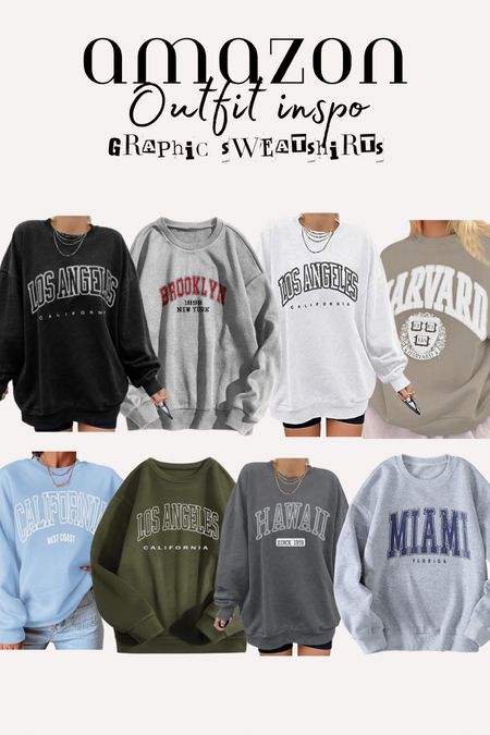 Graphic sweatshirts at Amazon! Super popular and trendy with teens right now!! Would look so cute with leggings or cargo jeans!

#LTKstyletip #LTKfindsunder50 #LTKGiftGuide