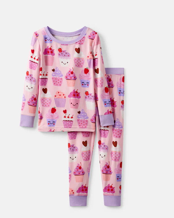 Cupcake Kisses Two-Piece Pajama Set | Little Sleepies