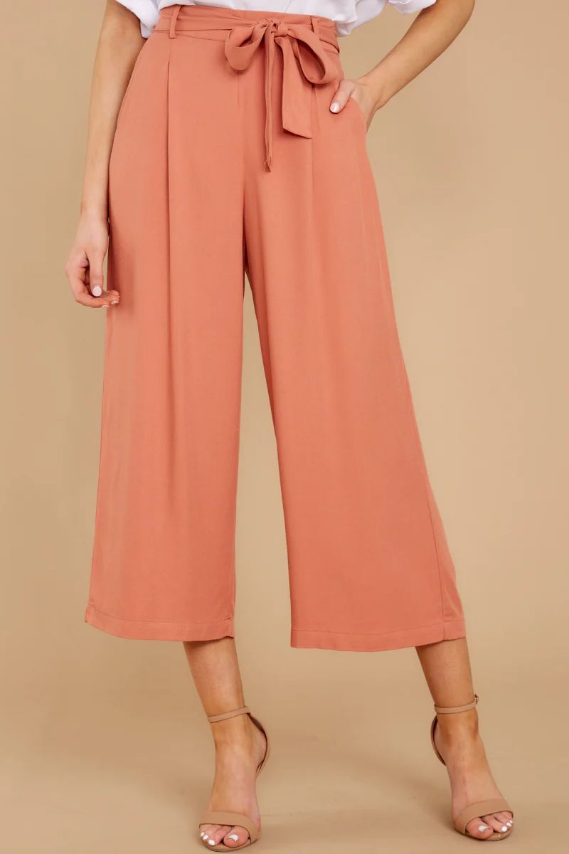 Can't Top Me Coral Pink Pants | Red Dress 