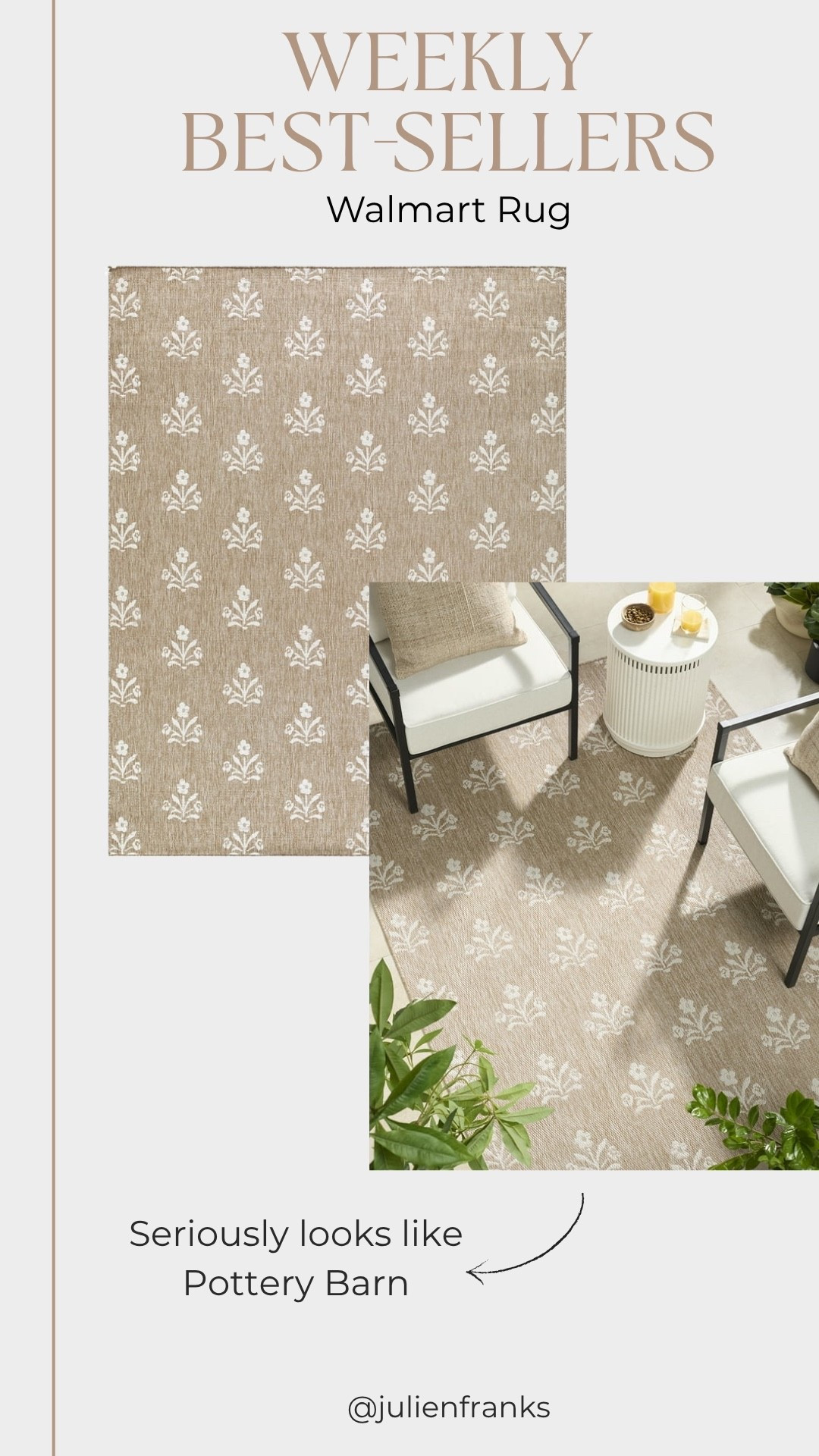 I still can’t believe this rug is from Walmart! It has such a high-end look without the high-end price.

#LTKHome