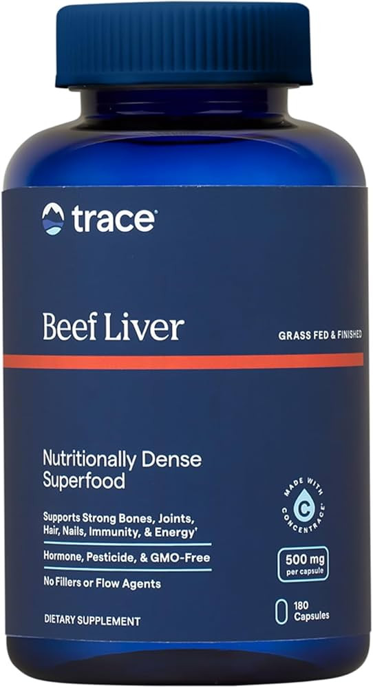 Trace Minerals Beef Liver, 500mg - Bone Health & Energy Support Supplement - Nutritional Suppleme... | Amazon (US)