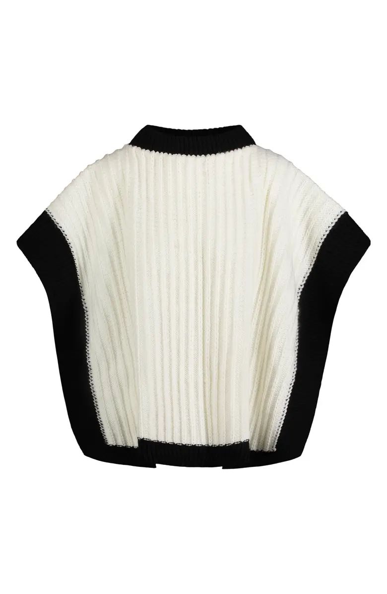 Colorblock Rib Poncho | Nordstrom