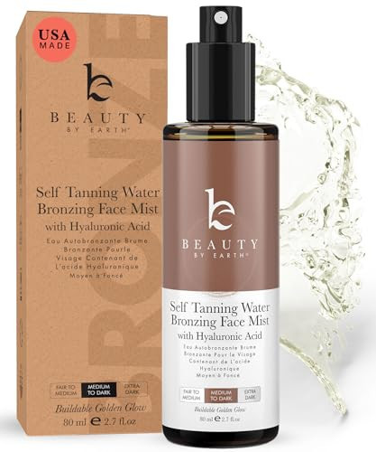 Bronzing Face Tanner Spray Mist, Sunless Face Tanning Water, USA Made with Natural & Organic Ingredients | Amazon (US)