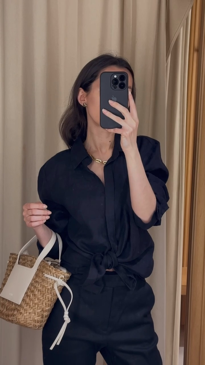 Perfect linen set for summer 🖤 Black linen shirt & black linen trousers. I’ve styled them with beige kitten heels & basket bag. Classy & comfortable look. I am wearing the smallest sizes in all of the items. 

Tags: Mango new-ins, Mango try-on haul, Mango linen shirt, linen pants, basket bag, creamy kittens, easy styling, simple everyday look, chic & basic outfit, primavera, verano, effortless, Parisian look, casual outfit, capsule wardrobe, summer style, summer fashion, summer look, summer outfit, brunch style, high street, linen essentials, office look, workwear. 

#LTKstyletip #LTKbag #LTKsummer