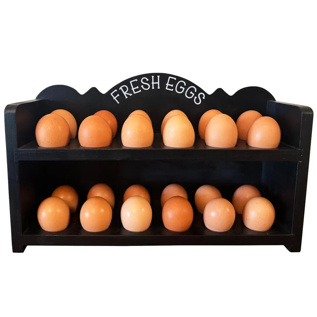 Black Wooden Egg Holder | Etsy (US)