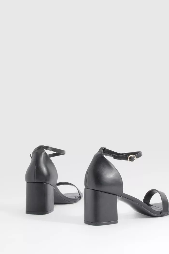 Low Block Barely There Heels | Boohoo.com (UK & IE)
