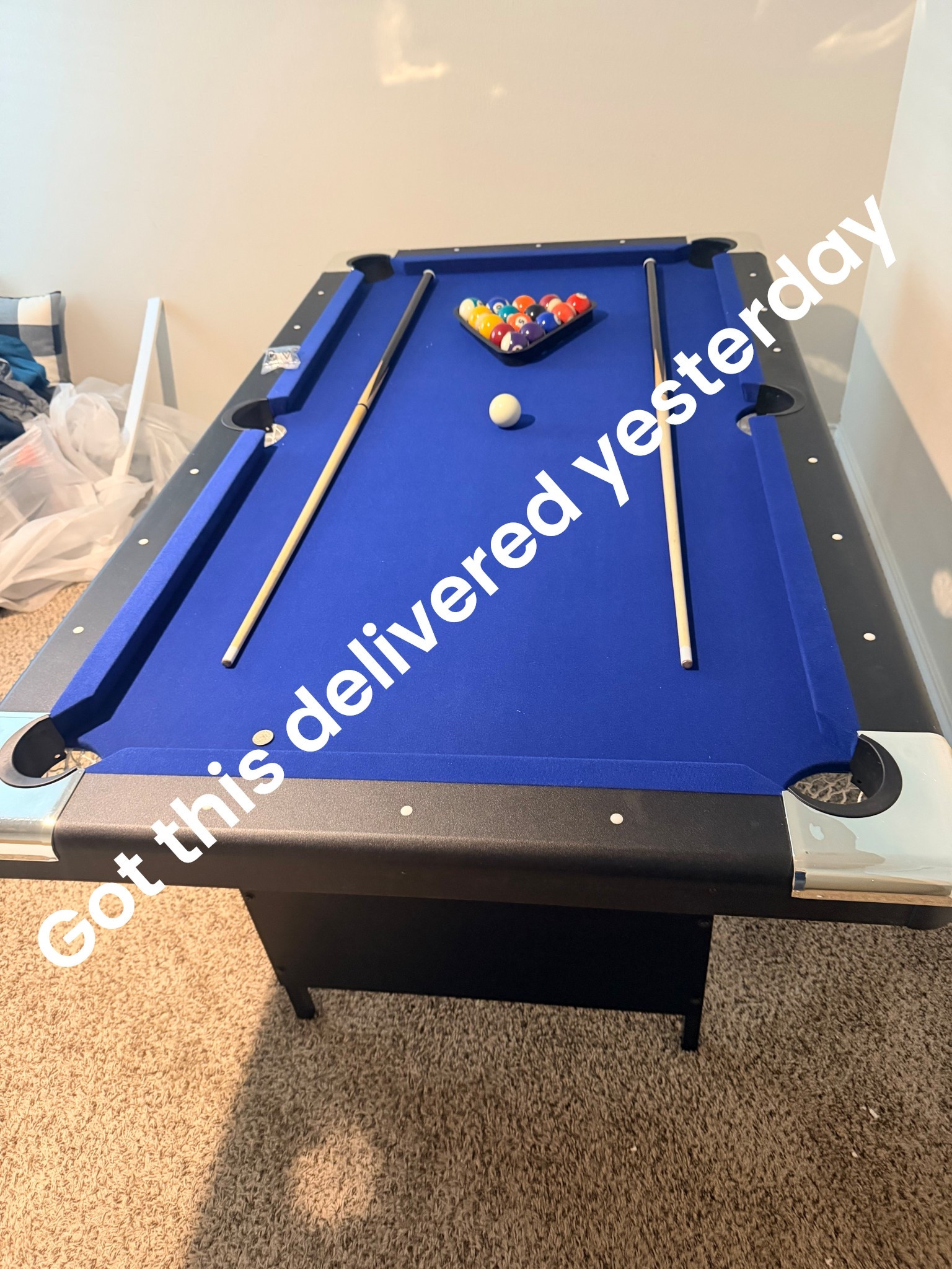 Got this delivered yesterday 🙌🏻🙌🏻 family Christmas 🎄 present 🎁  billboard pool table ! 

#LTKHome #LTKGiftGuide #LTKSaleAlert