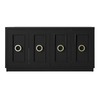 64 in. Black Buffet Sideboard | The Home Depot