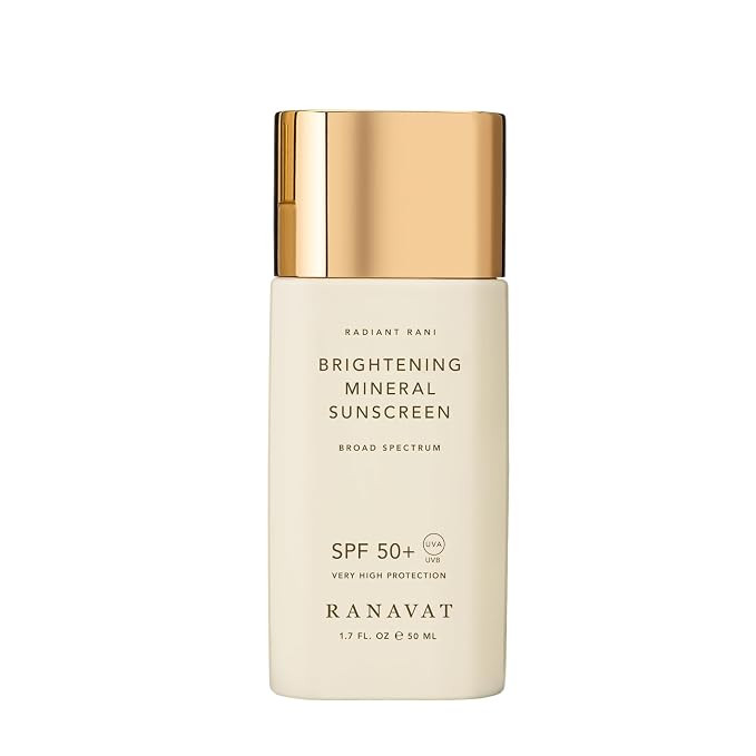 RANAVAT Brightening Mineral Face Sunscreen - Broad-Spectrum SPF 50 Mineral Sunscreen with Zero Wh... | Amazon (US)