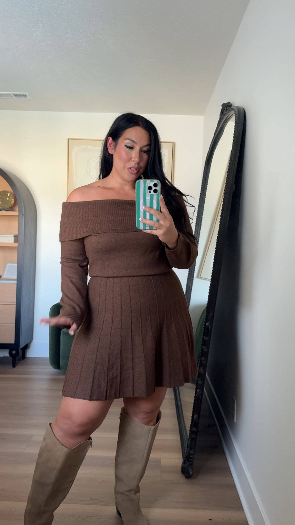 This one looks like a set but it's not! Off the shoulder is so flattering! amazon fashion, amazon finds, amazon romper, amazon fall finds, amazon dresses, fall dresses, fall style, family photos, midsize, affordable 

 #LTKSeasonal #LTKMidsize