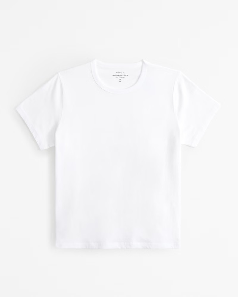 Women's Essential Polished Body-Skimming Tuckable Tee | Women's Tops | Abercrombie.com | Abercrombie & Fitch (US)