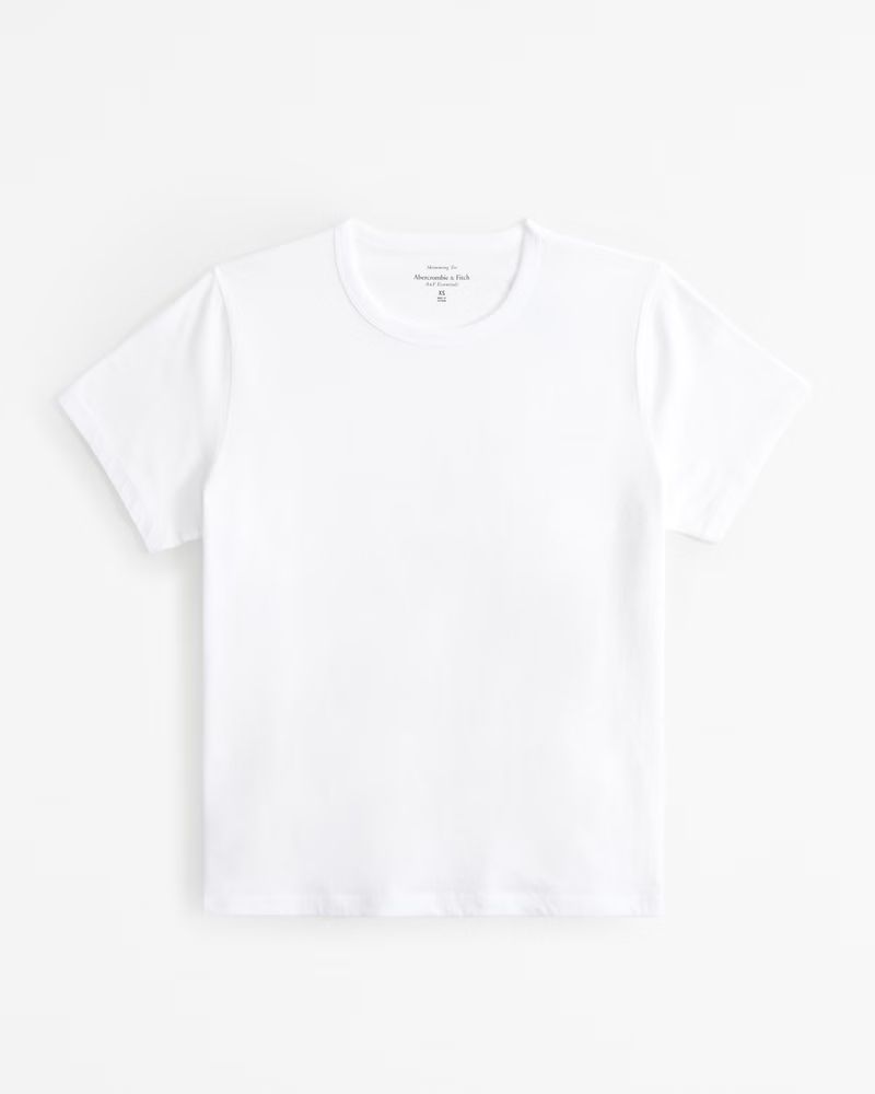 Essential Polished Body-Skimming Tuckable Tee | Abercrombie & Fitch (US)