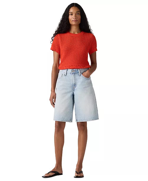 Women's Mid-Rise Baggy Shorts | Macy's